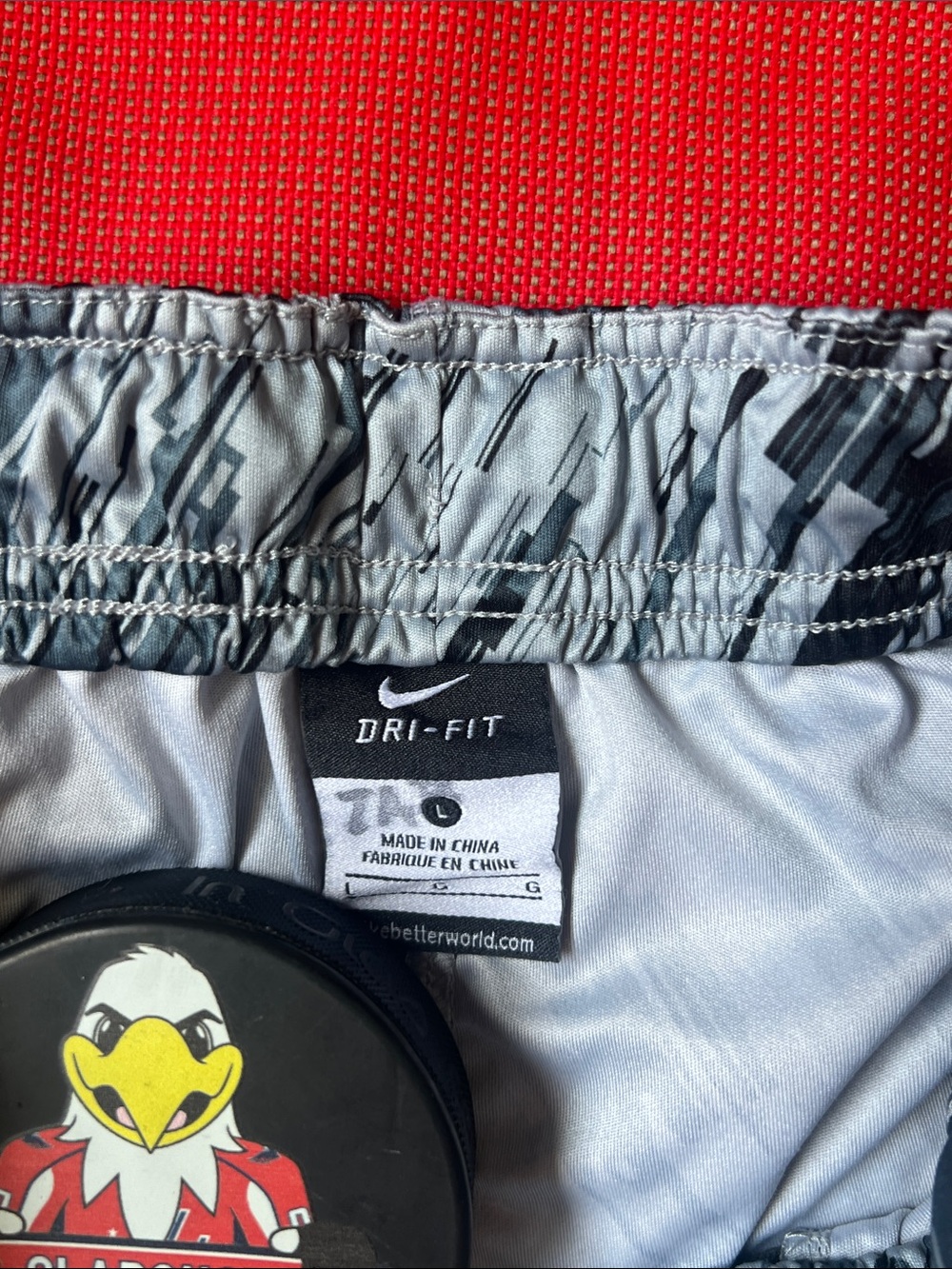 Nike Boys Black and Gray Graphic Athletic Shorts - Picture 7 of 7
